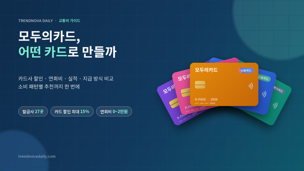 모두의카드 발급 카드사별 카드 비교